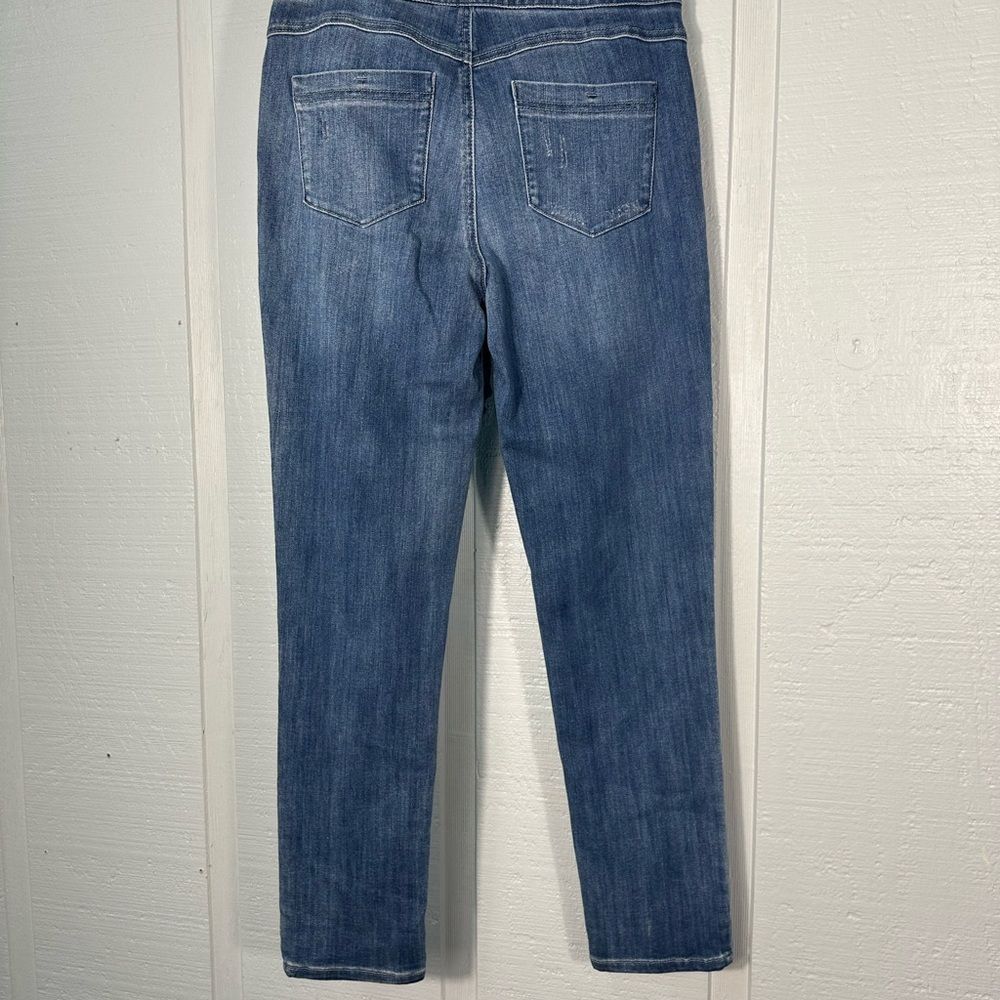 Democracy High Rise Drawstring Skinny Leg Blue Jeans Size 2 NWT - Picture 6 of 10
